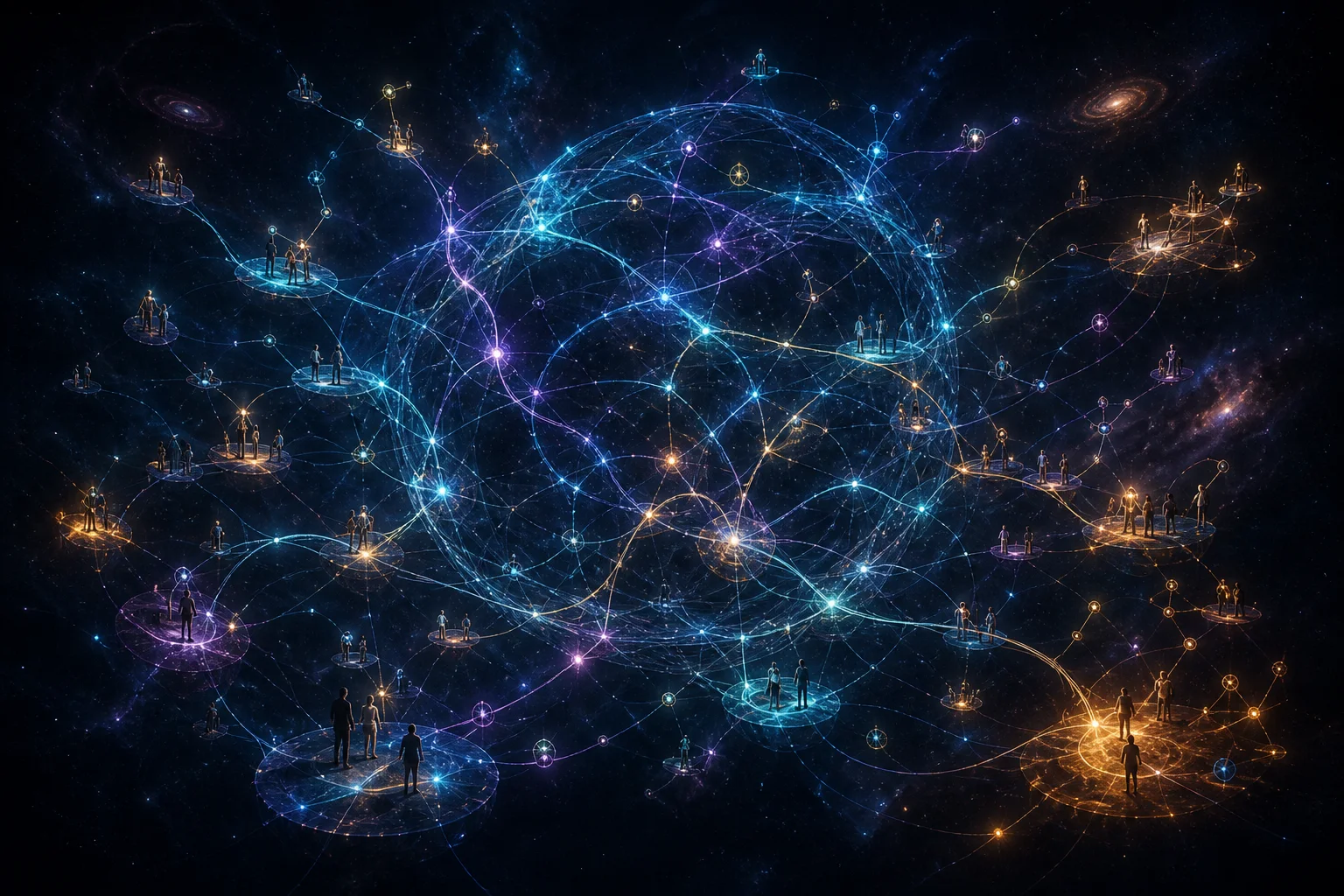 A luminous geography of distinct, connected paths