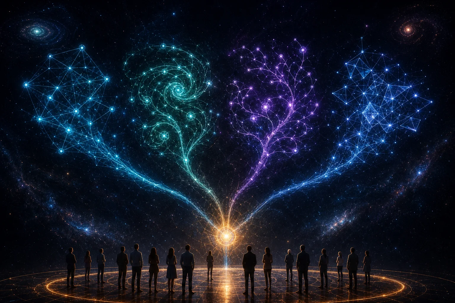 Distinct forms of intelligence branching from a shared human origin