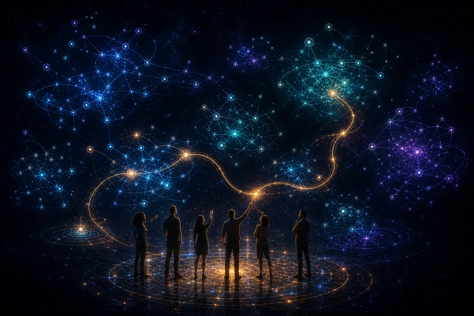 Human inhabitants carrying warm threads between distinct fields of thought